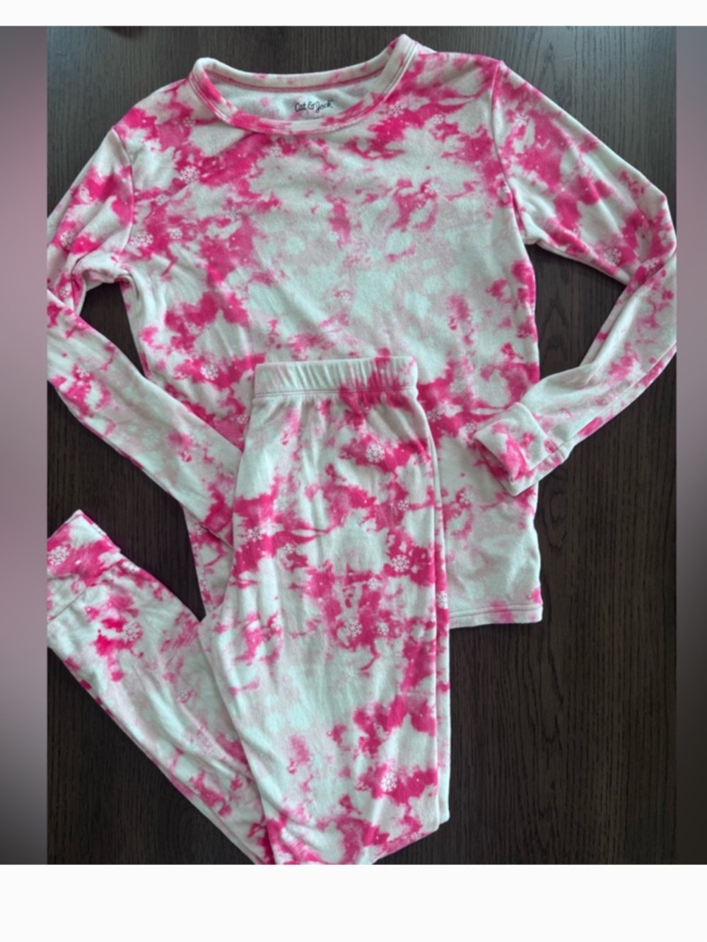 Pink Tie-Dye Long Sleeve Pajama Set